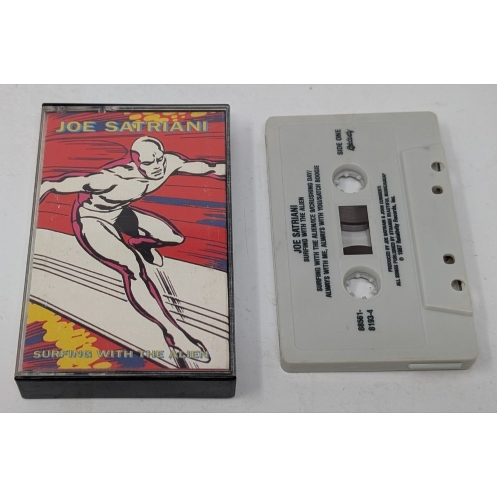 Joe Satriani Surfing With The Alien Cassette Album 1987 Rock Instrumental Tested